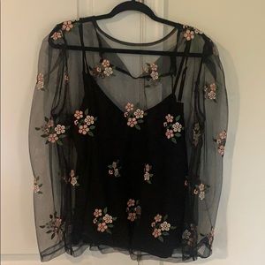 Target Who What Wear 2-piece sheer shirt